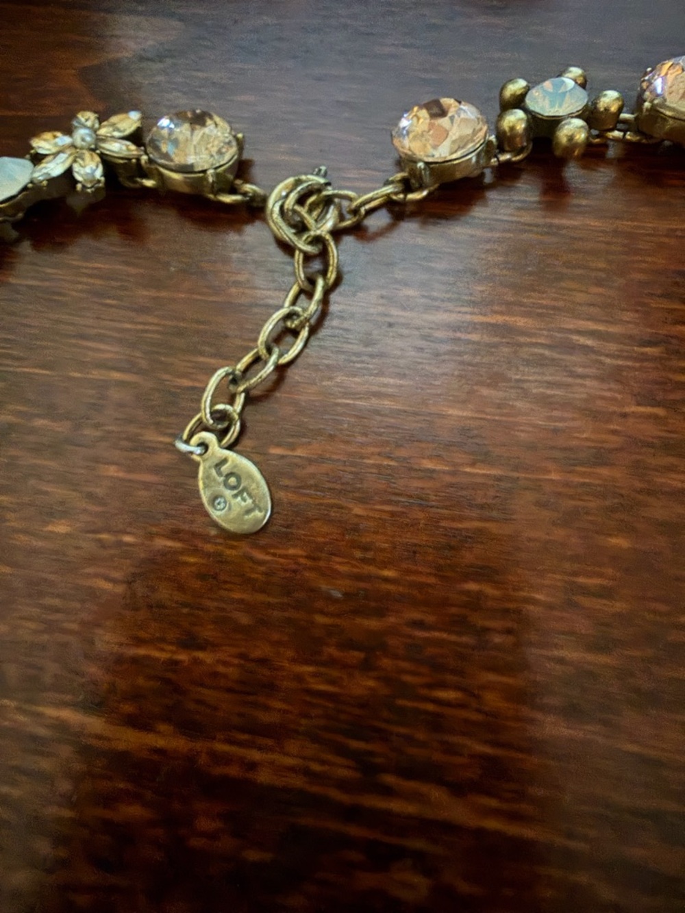 Loft Sparkling Crystal Floral Necklace - looks like Sorrelli - Picture 5 of 8